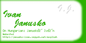 ivan janusko business card